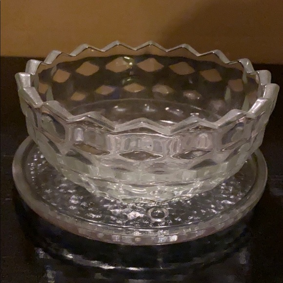 Crystal bowl and tray - Picture 2 of 3
